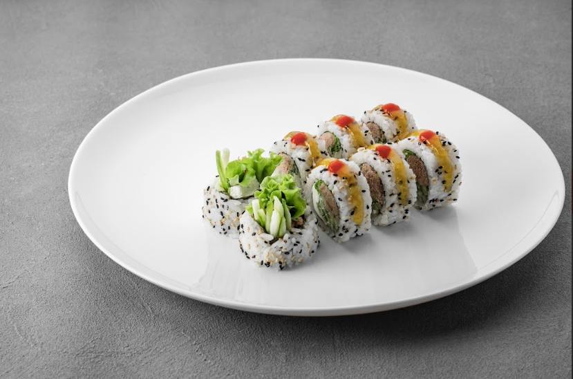 Roll tuna with honey